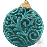 Christmas decoration Medallion turquoise-gold 17x14х3cm