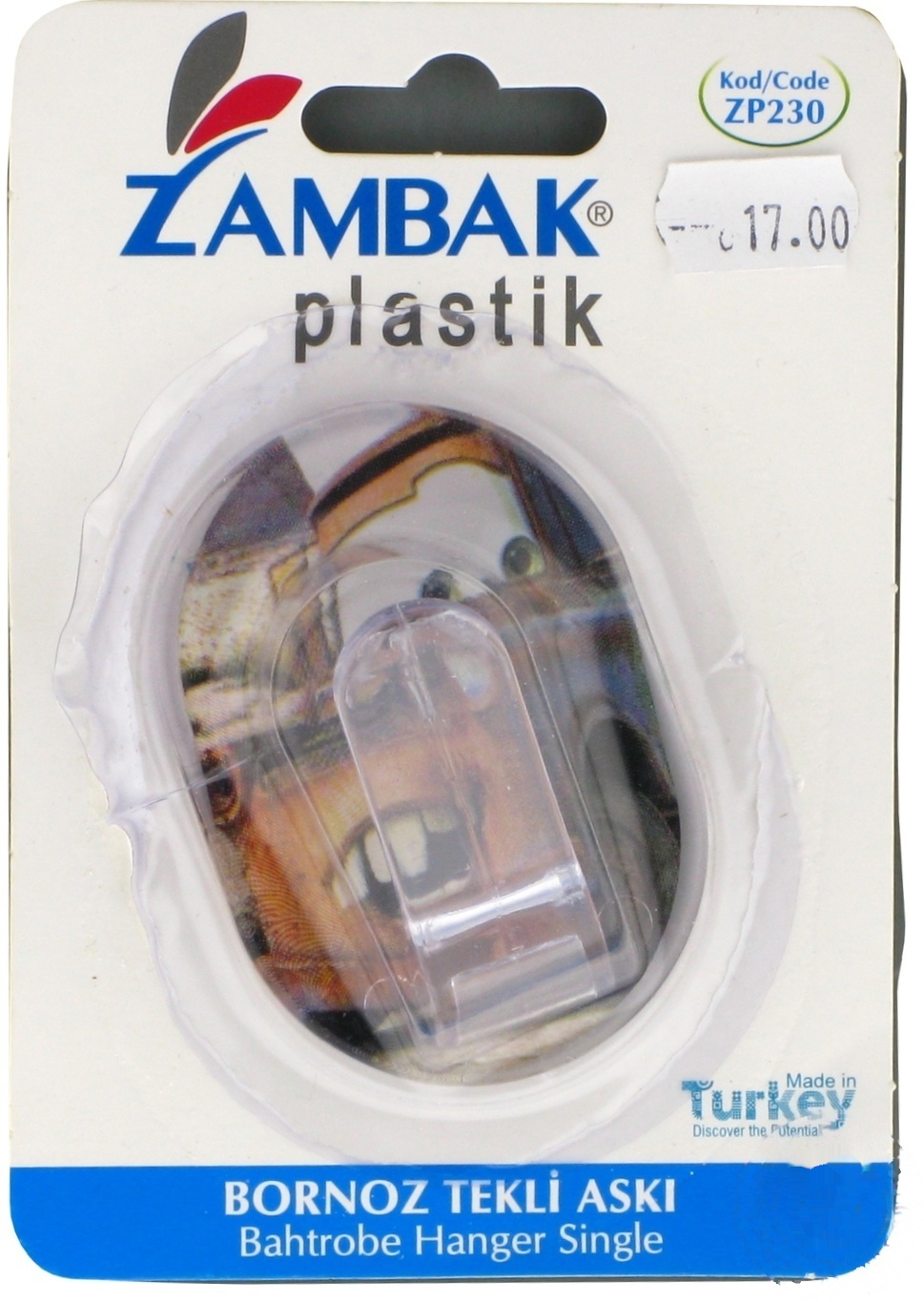 

Крючок Zambak Plastik Машинки самоклеющийся