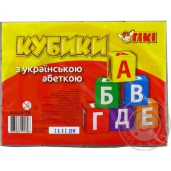 Гра настільна Tiki Кубики з українською абеткою - купити, ціни на МегаМаркет - фото 1