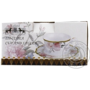 Elen Decor Villari Porcelain Tea Set 220ml 2pcs - buy, prices for MegaMarket - photo 1