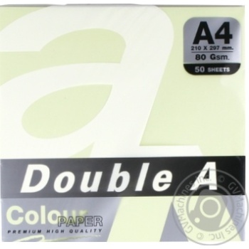 Double A Colored Green Paper A4 50 Sheets - buy, prices for - photo 1