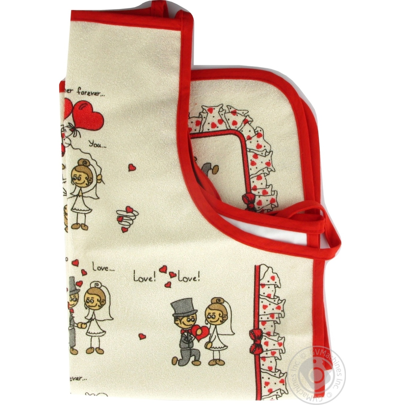 

Фартук махровый Home line Лав стори