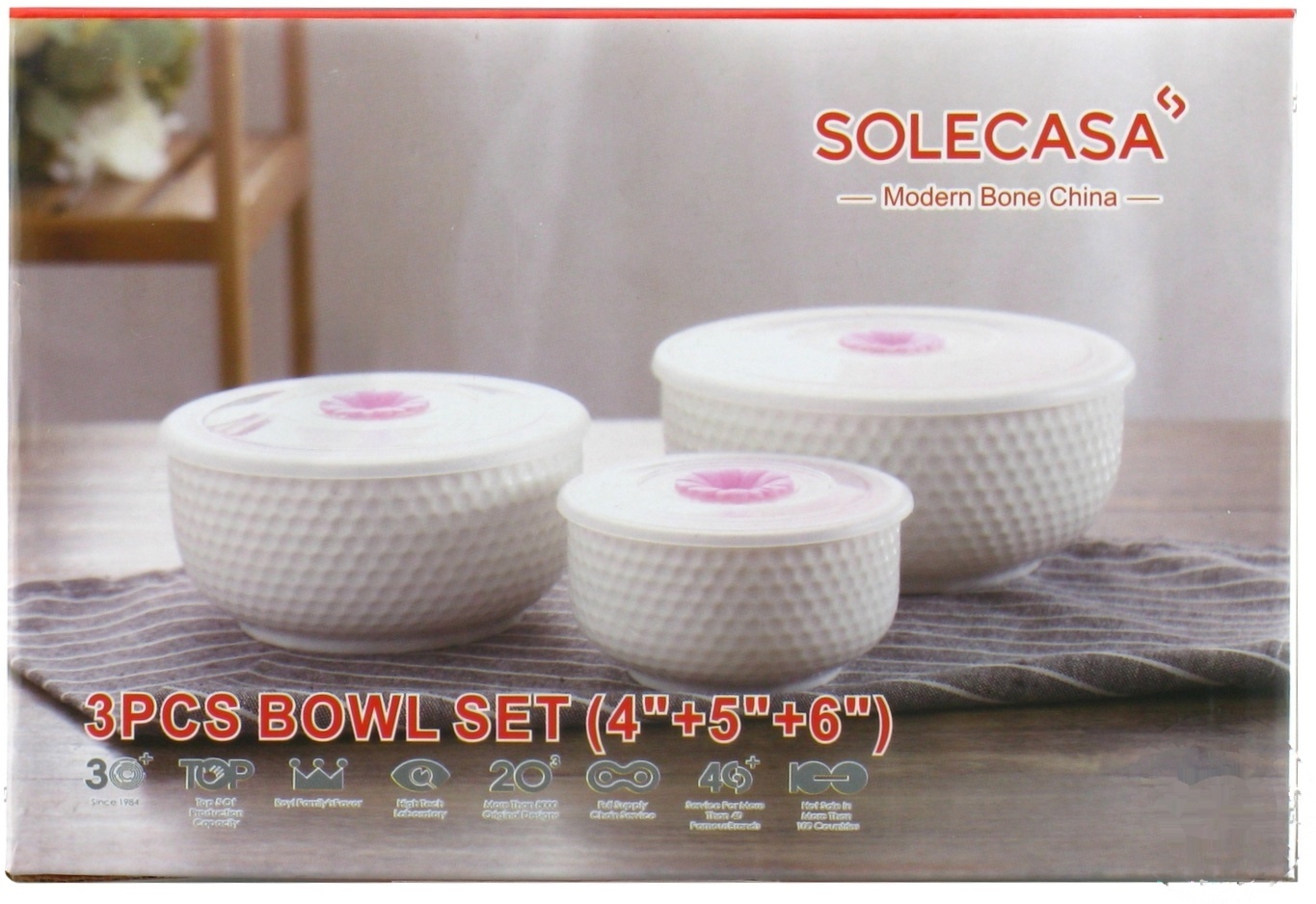 

Салатники Solecasa с крышками 3шт